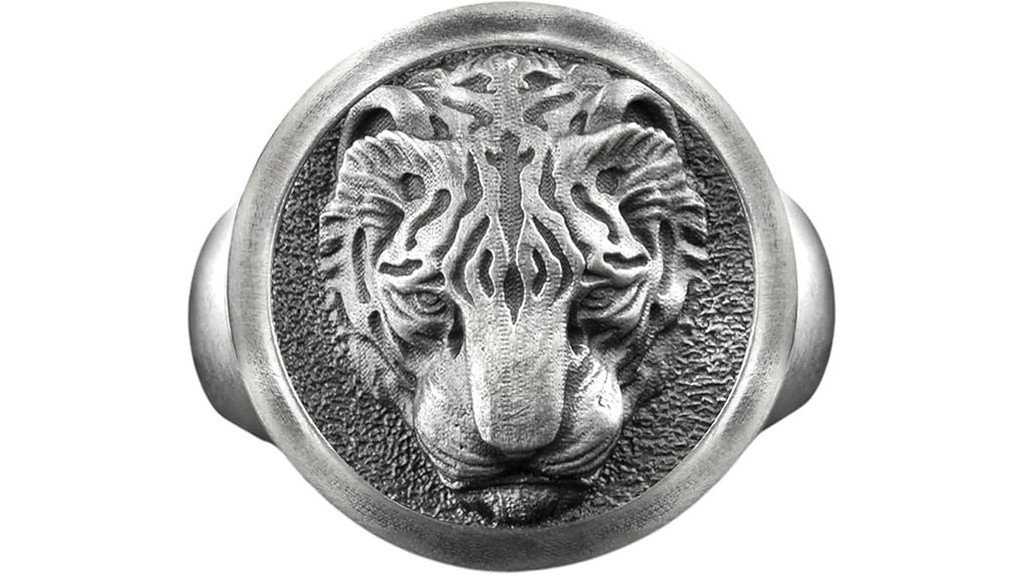 sterling silver tiger signet