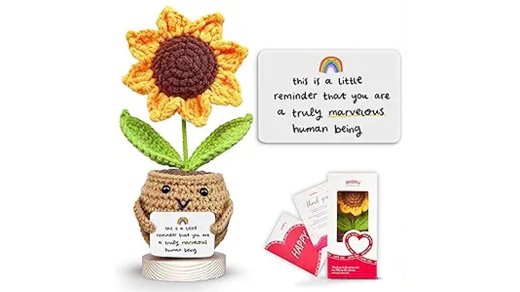 sunflower crochet appreciation doll