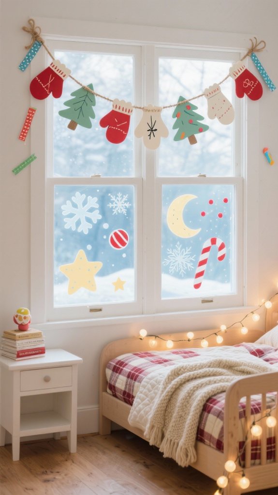 toddler friendly low mess garland crafts