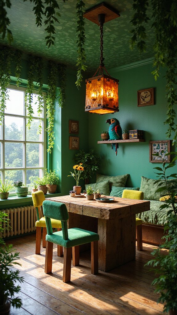 biome inspired cozy book nook