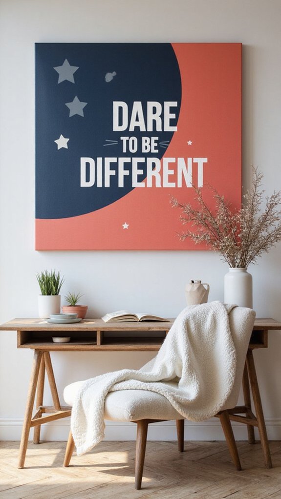 bold quotes inspire home decor