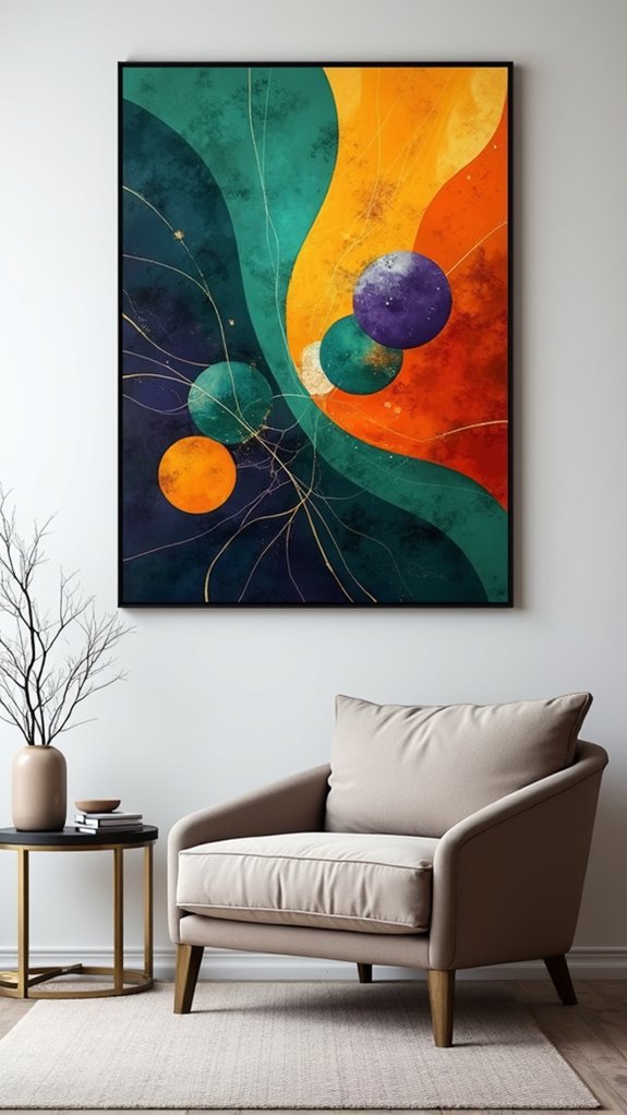 bold vibrant abstract decor