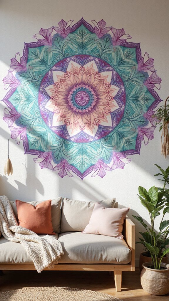 calming mandala wall murals