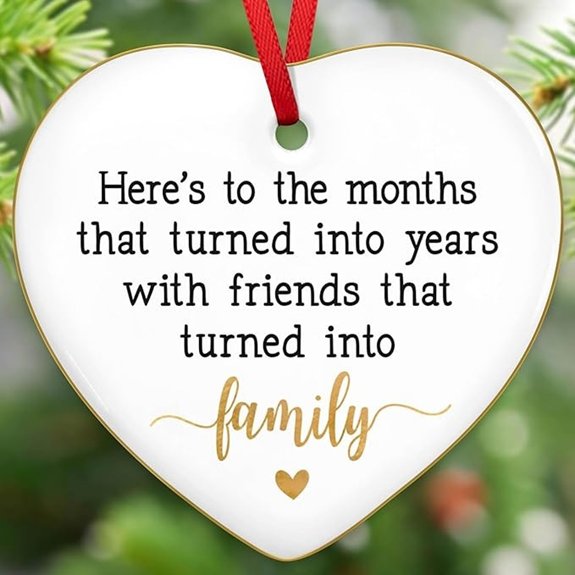 GEEMBI Ceramic Christmas Ornaments 2025 Friendship Gifts