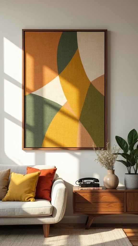 charming framed fabric art