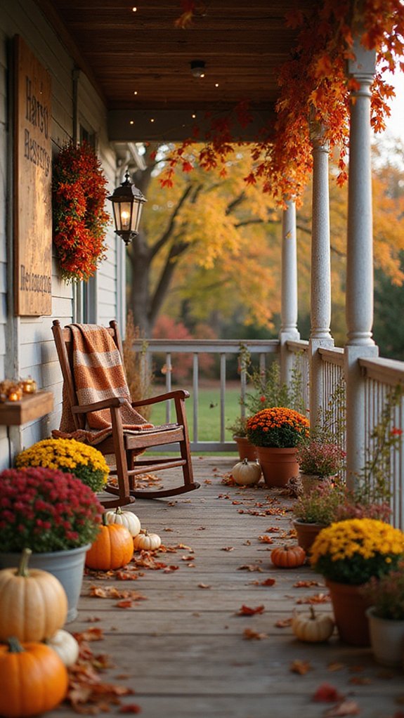 colorful autumn leaf decorations