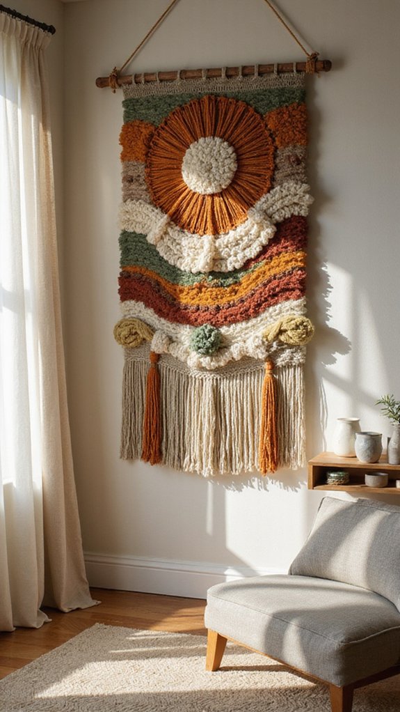 colorful textured wall art