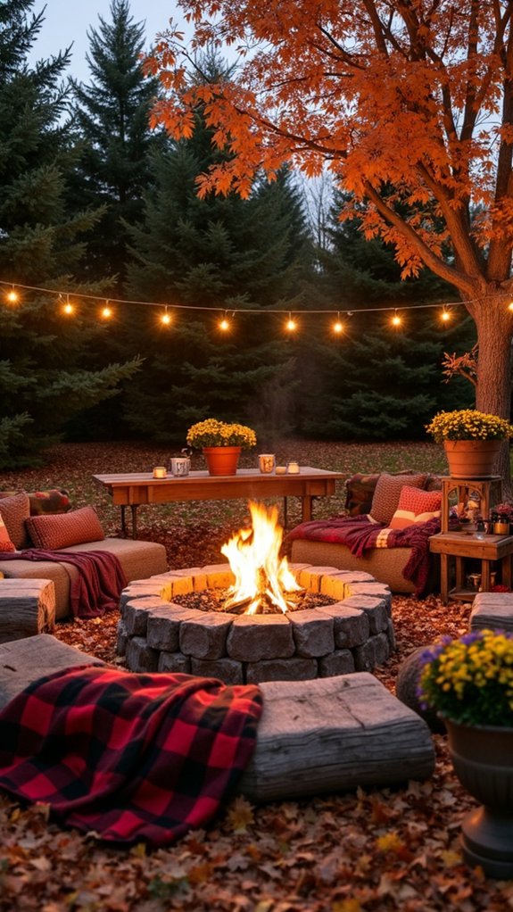 cozy fire pit gathering space