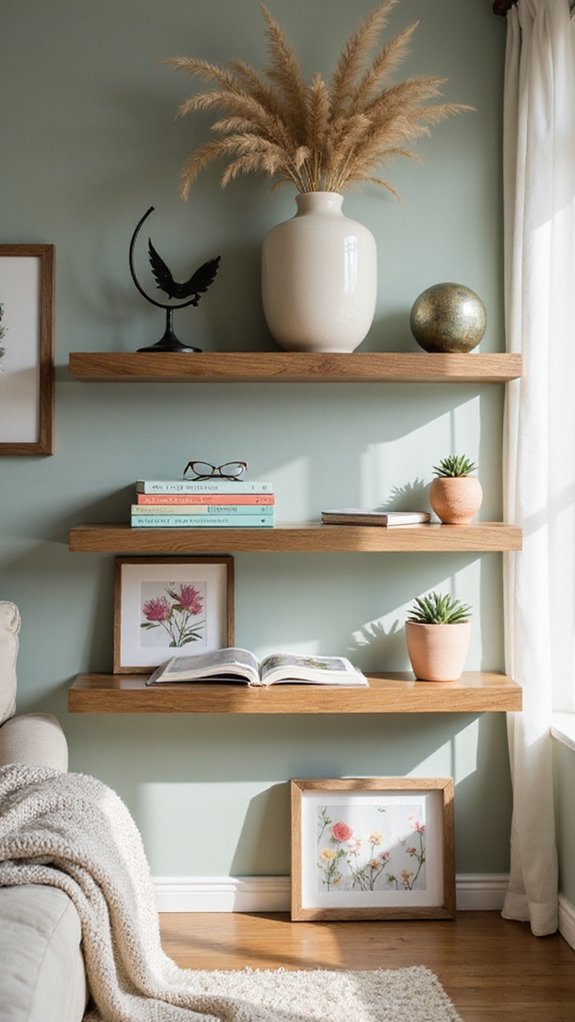 creative floating shelf decor