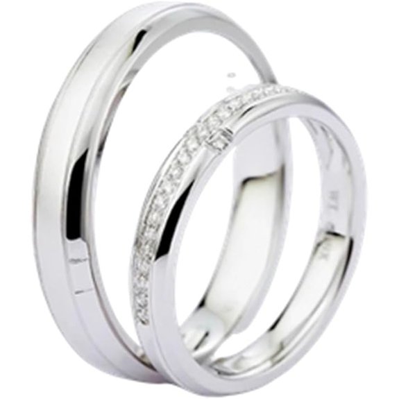 Engagement Bands with Diamond Ring & Wedding Band