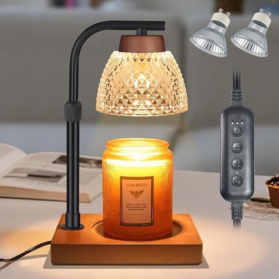 Dimmable Candle Warmer Lamp with Timer (Diamond White)