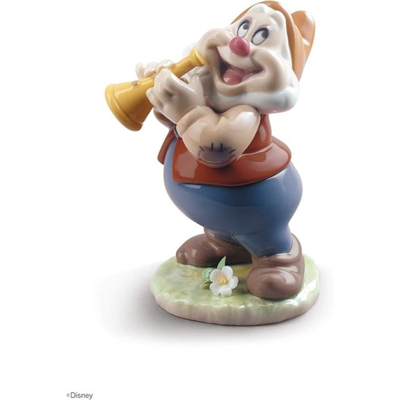 LLADRÓ Happy Snow White Dwarf Figurine. Porcelain Happy (Disney) Figure.
