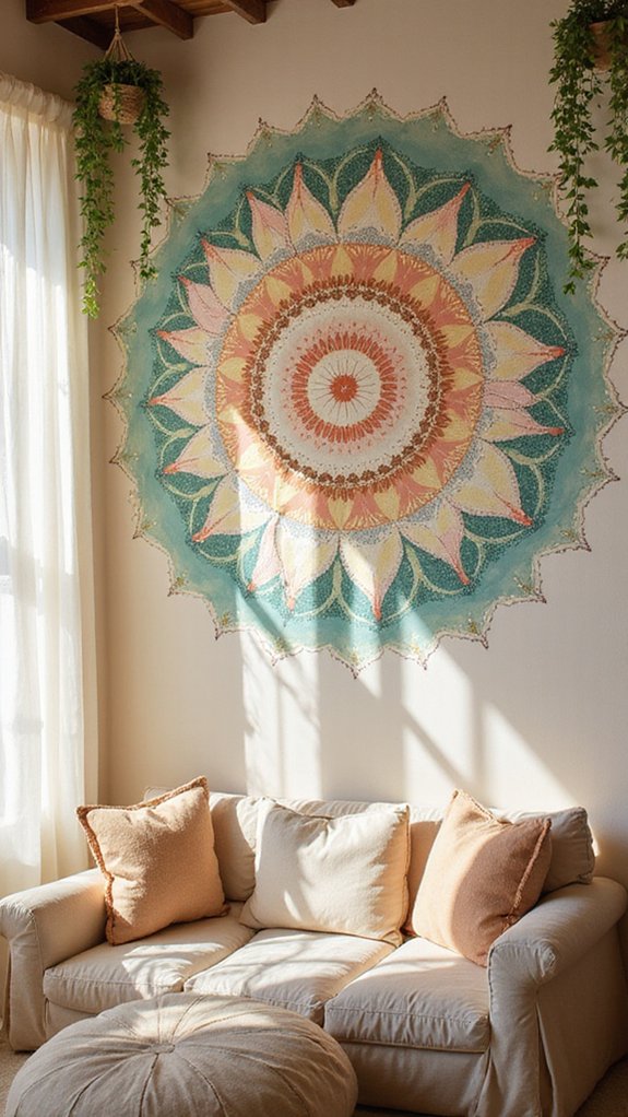 diy colorful mandala painting