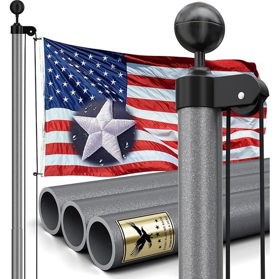 30FT Heavy Duty Flag Pole Kit - True Glory Edition