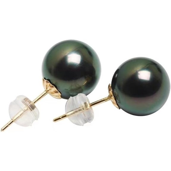 18K Gold Pearl Stud Earrings for Anniversary Gifts