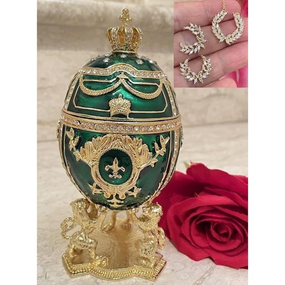 Pierrelorren LOVE Wreath Fabergé Egg Trinket Box