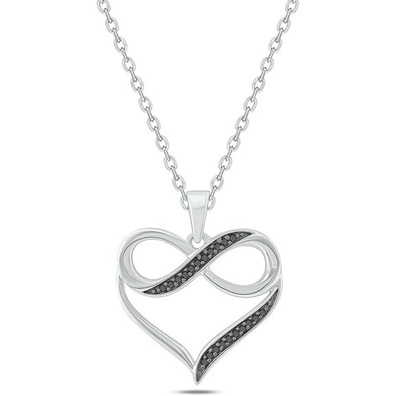 Cali Trove Diamond Infinity Heart Necklace for Women