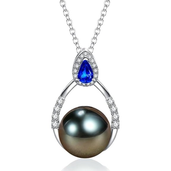 Tahitian Black Pearl Necklace for Wife