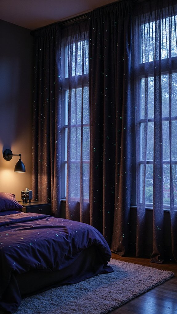 enderman themed curtain designs