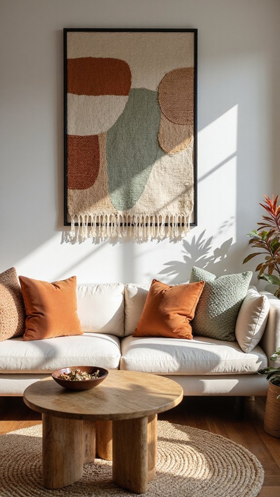 framed fabric wall art