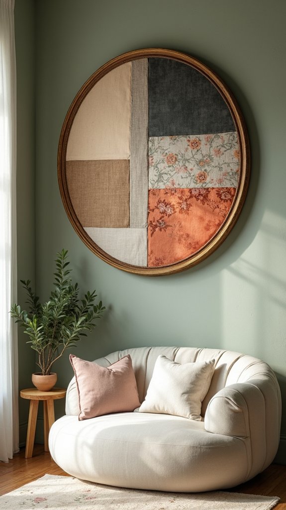 framed fabrics for home