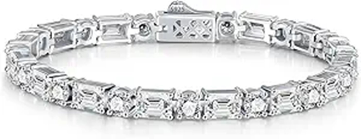 Emerald & Moissanite Tennis Bracelet for Women