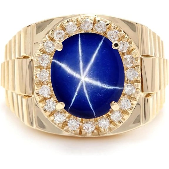 Mens Gemstone Ring in Real Gold (3ct)