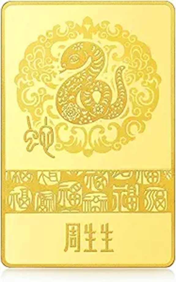 CHOW SANG SANG 24K Gold Chinese Zodiac Snake Ingot