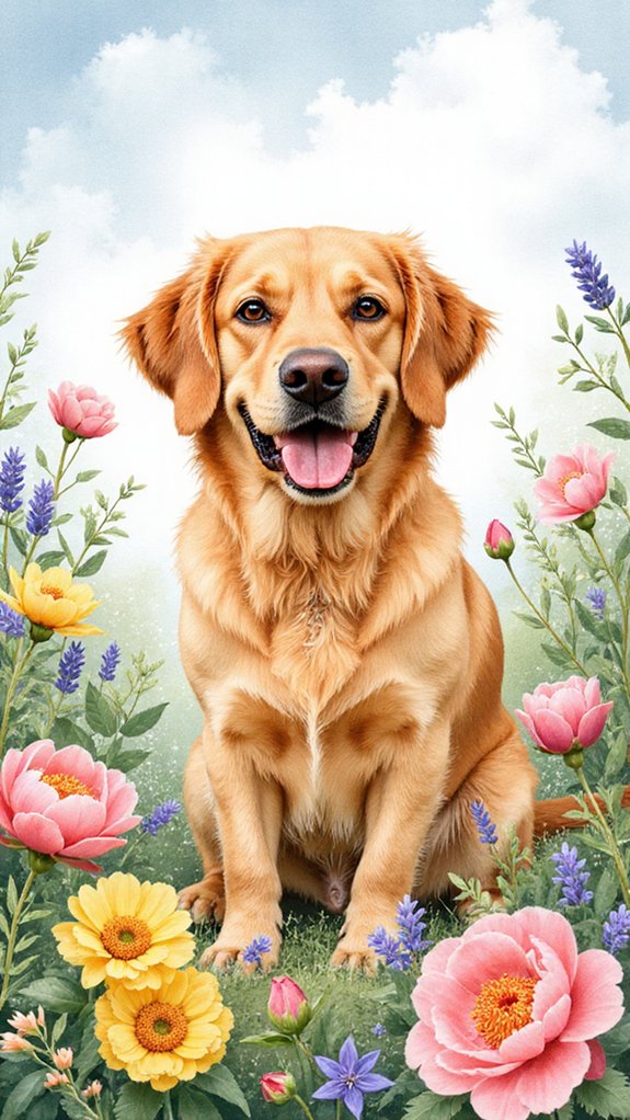 heartwarming watercolor dog art