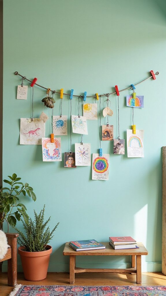 kid s art display gallery