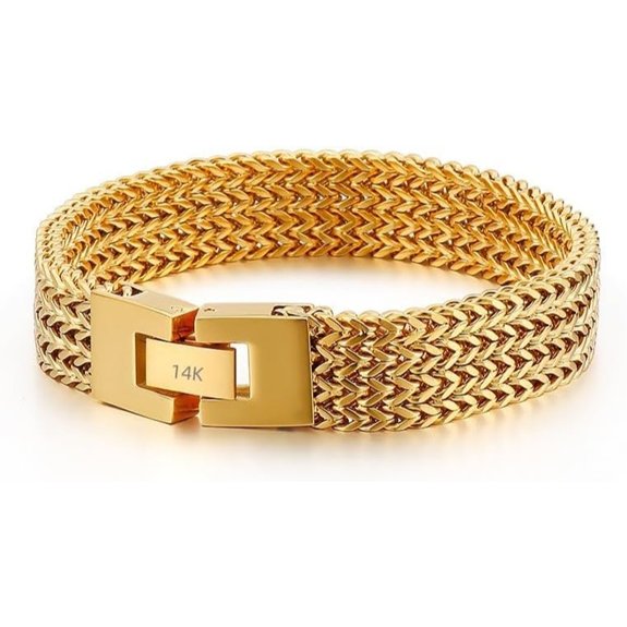 18K Gold Cuban Men's Tennis Bracelet