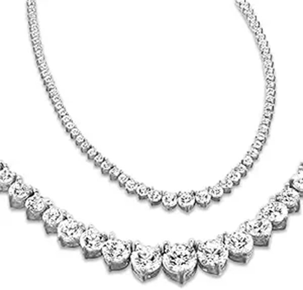 Houston Diamond District Graduate Diamond Tennis Necklace