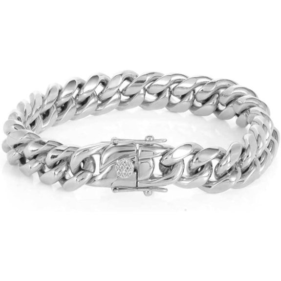 18k Gold Men's Cuban Dragon Buckle Bracelet