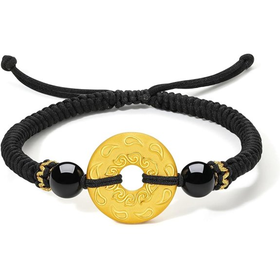 24K Solid Gold Adjustable Bracelet for Men