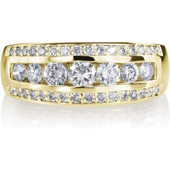 Solid Gold Moissanite Wedding Rings for Men