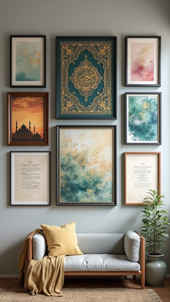 mixed frames gallery wall
