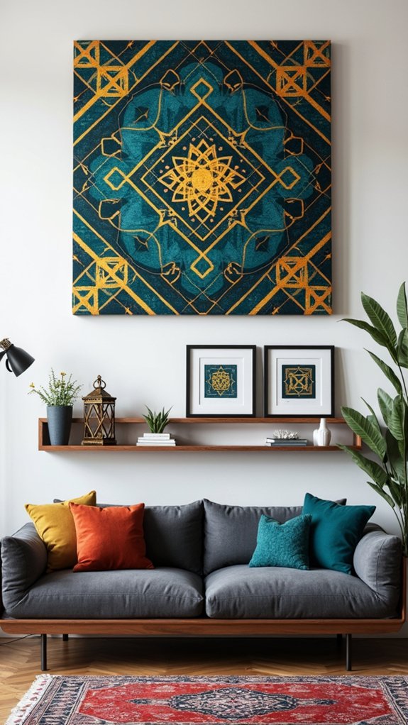 modern geometric pattern accents