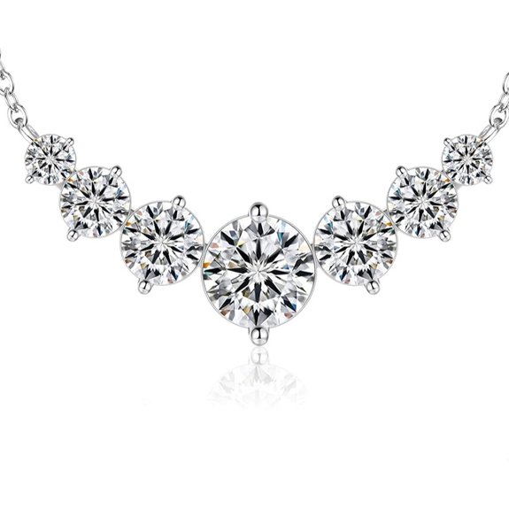 Moissanite Heart Necklace with 'I LOVE YOU' Engraving