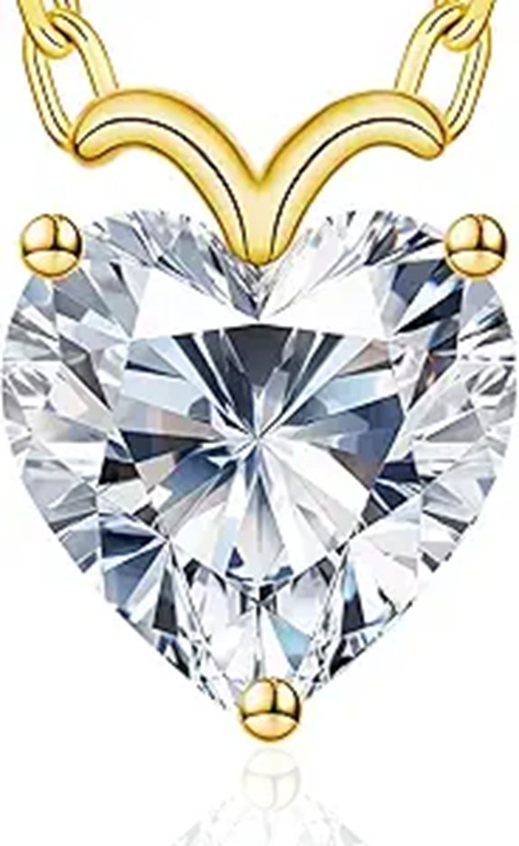 ForeverLove Heart Moissanite Necklace for Women