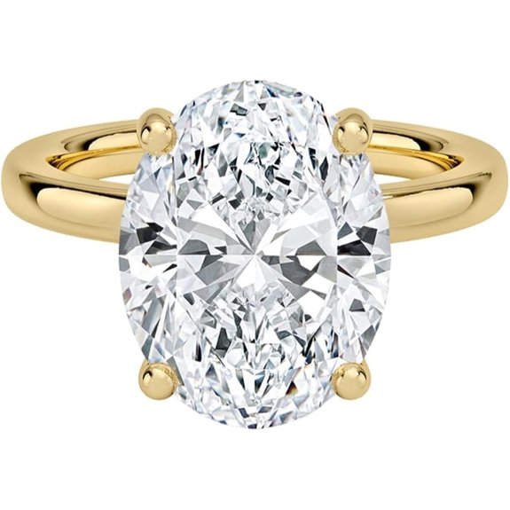 Moissanite Engagement Ring in Solid Gold or Silver