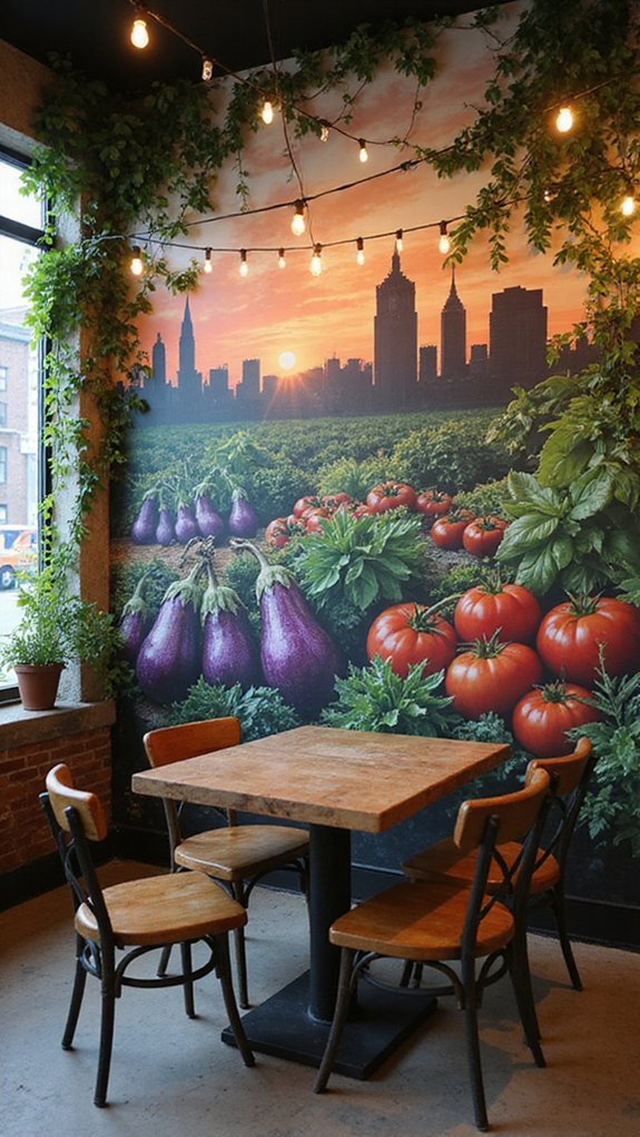 mood setting restaurant wall art