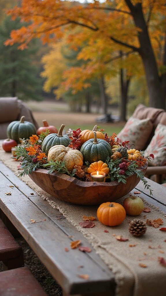 nature inspired fall dining decor