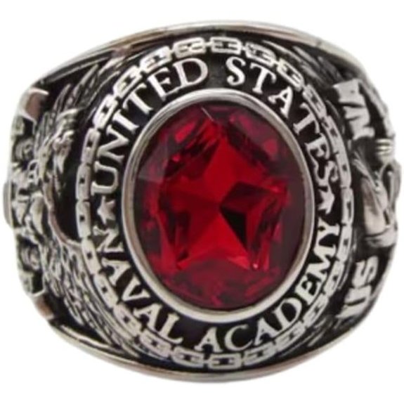SILVERWORDSHOP US Naval Academy Men's Ring 14K Gold