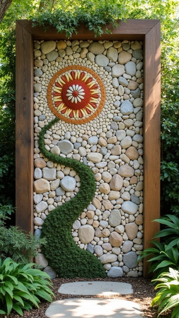 organic stone wall decor