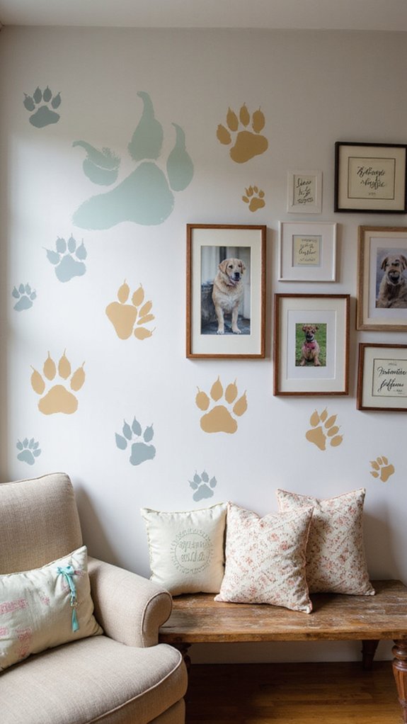 paw print decor charm