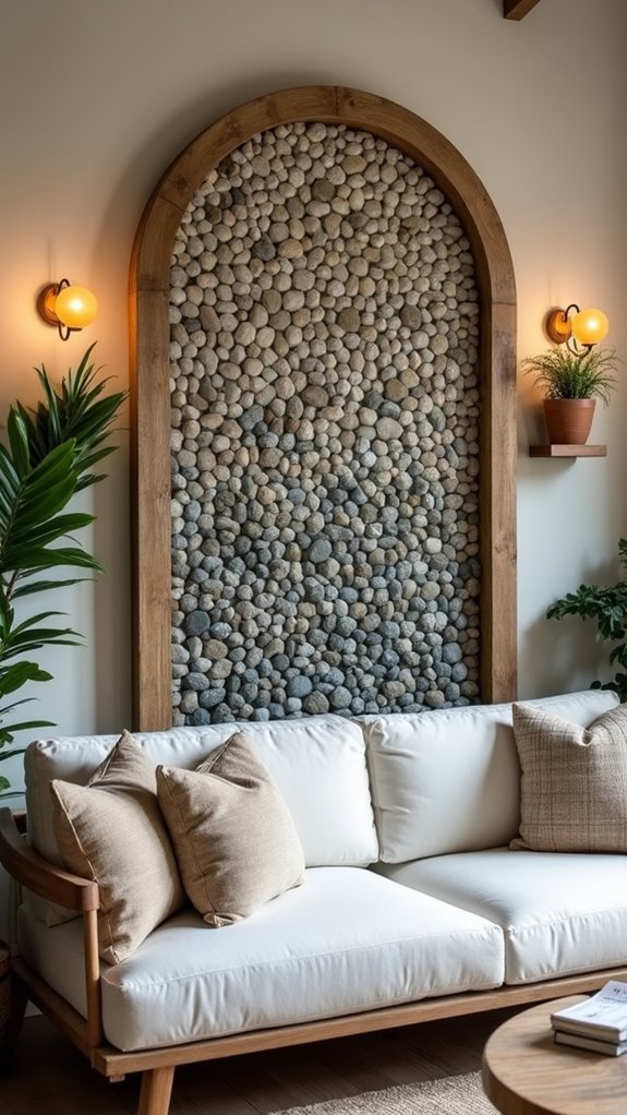 pebbles for wall accents
