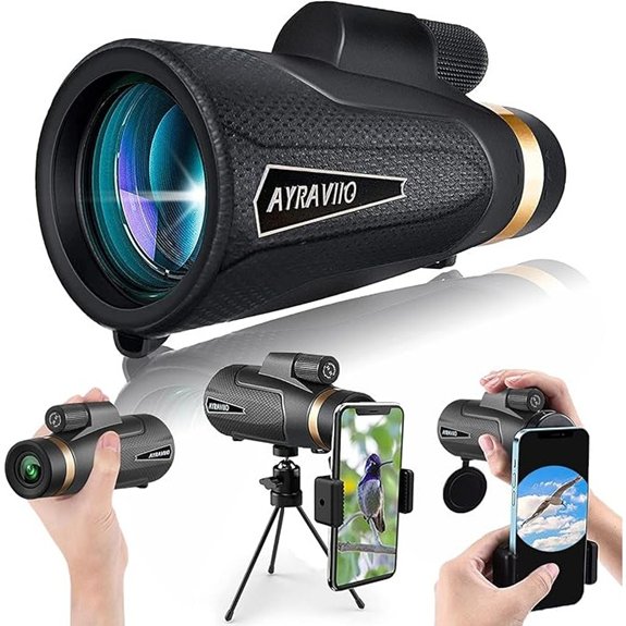 High Powered 12x60 Monocular Telescope with Tripod