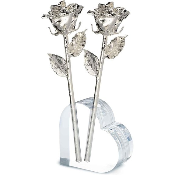 Forever Rose Two Real Roses in Acrylic Vase
