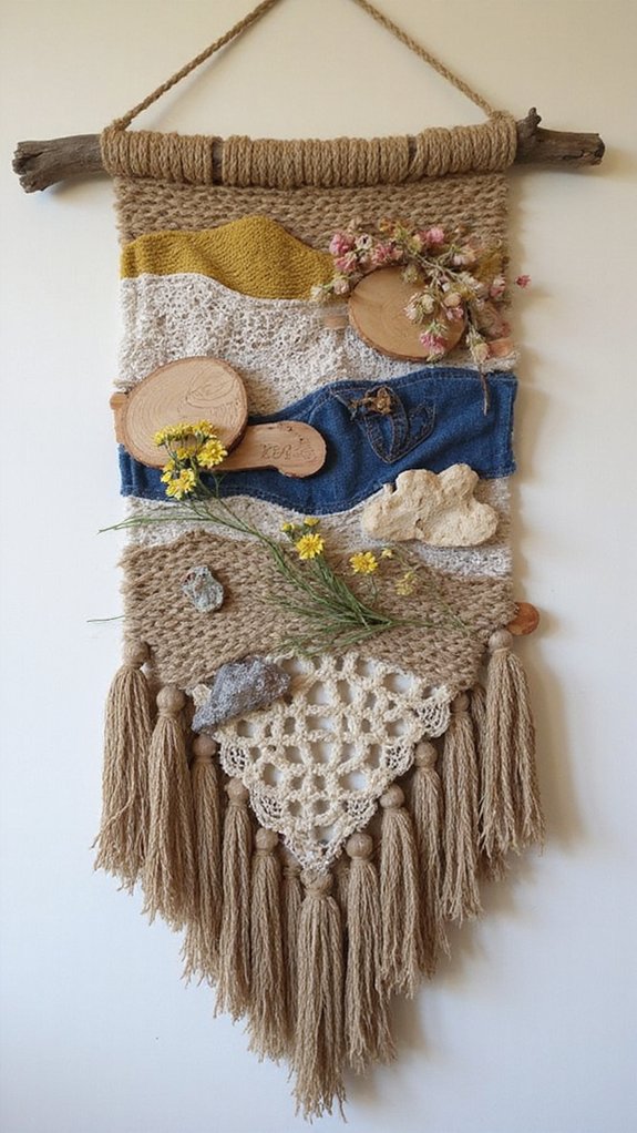 recycled materials for wall art