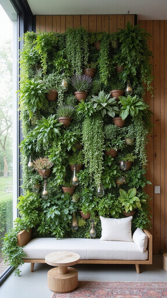 refreshing indoor vertical garden